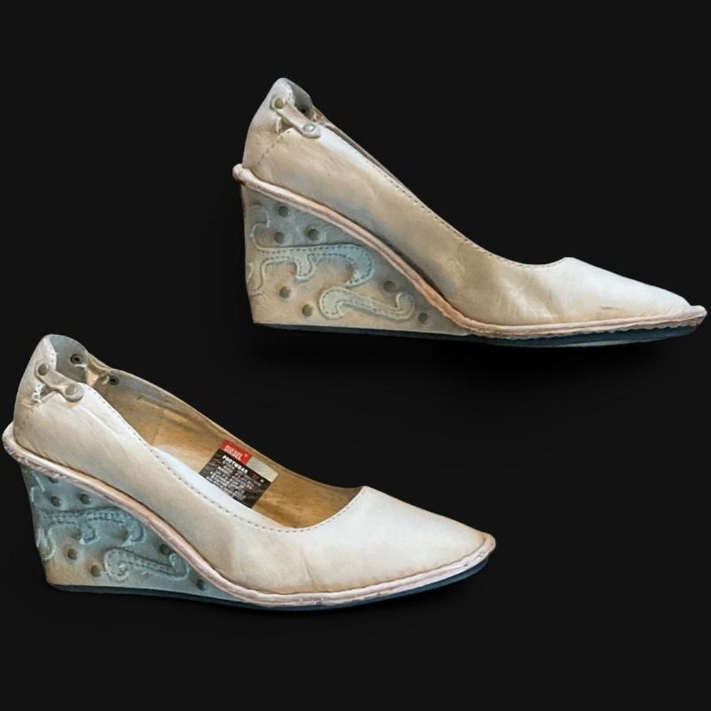 Insanely gorgeous Diesel Harness leather wedge grunge heels